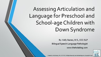 Preview of Guide: Assessing Articulation and Language for Children with Down Syndrome
