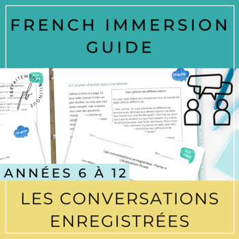 Preview of Guide - Les conversations enregistrées (Speaking French in French Immersion)