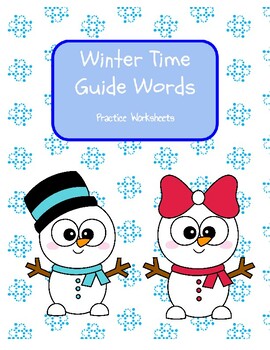 Preview of Guide Words Worksheets (Winter Theme)