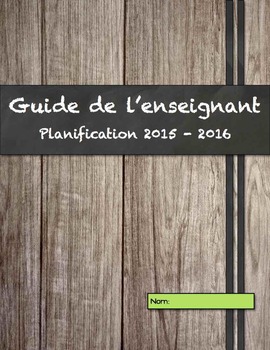 Preview of Guide de planification - Enseignant