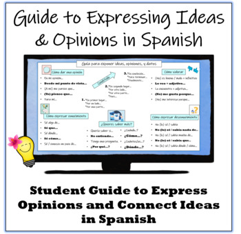 Preview of Guide to Expressing Ideas and Opinions in Spanish