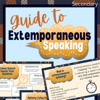 Preview of Guide to Extemporaneous Speaking, Secondary | Google Resource