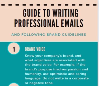 Preview of Guide to Writing Professional Emails Infographic