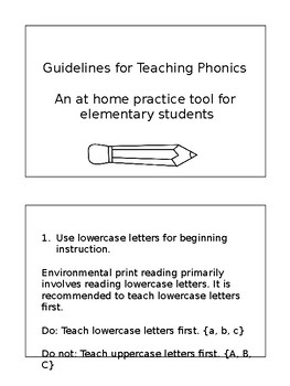 Preview of Guide to teaching Phonics