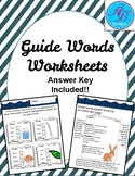Guide words. Worksheets. Review.