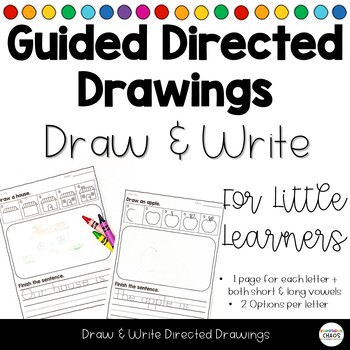 Preview of Guided Directed Draw & Write for Beginning Writers | Kindergarten | Editable