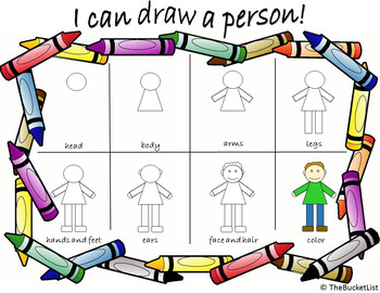 Preview of Guided Drawing: Person (Anchor Chart)