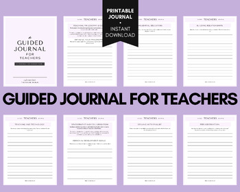 Preview of Guided Journal For Teachers