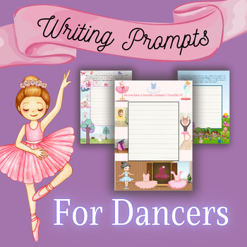 Preview of Guided Journal Prompts for Dance Lovers | Ballet | Writing Stories | Busy Book