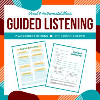 Preview of Guided Listening Worksheets: PDF & Google Slides: Band/Choir/Orchestra