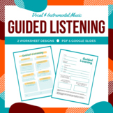 Guided Listening Worksheets: PDF & Google Slides: Band/Cho