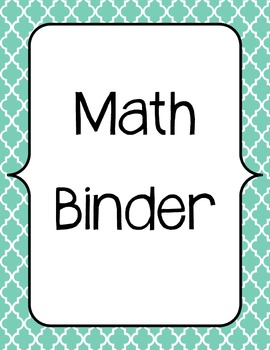 Preview of Guided Math Binder and Planning Template