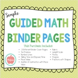 Guided Math Binder for Small Group Instruction