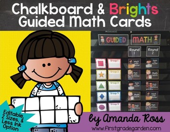 Preview of Guided Math Centre Cards {Now Editable!}