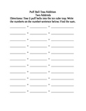 Guided Math Game-Ice Cube Tray Math Recording Sheets