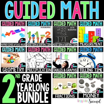 Preview of Second Grade Guided Math Curriculum Bundle