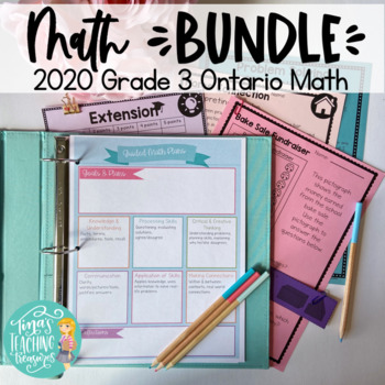Preview of Grade 3 Math 2020 Ontario ALL STRANDS BUNDLE (all expectations!) PRINTABLE