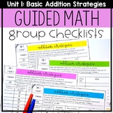 Guided Math Group Checklists for Tracking Skills: Basic Ad