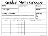Guided Math Lesson Plan Template Editable