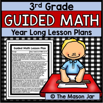 Preview of Guided Math Lesson Plans (Year Long - 3rd Grade)