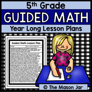 Preview of Guided Math Lesson Plans (Year Long - 5th Grade)