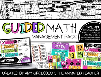 Preview of Guided Math Management Pack with Timers