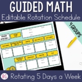 Guided Math | Math Groups Rotations | Lemon Decor | 5 Days