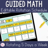 Guided Math | Math Groups Rotations |  Lemon Decor | 5 Gro