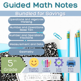 Guided Math Notes Bundle for Fifth Grade
