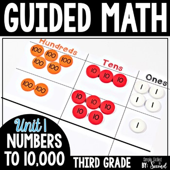 Preview of Guided Math Numbers to 10,000 - Grade 3