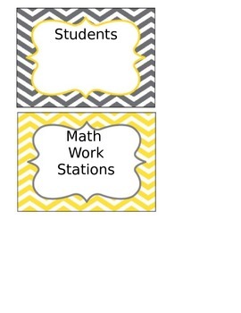Preview of Guided Math Posters-Chevron