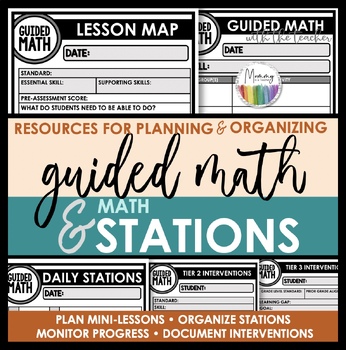 Preview of Guided Math + Stations | Resources for Planning & Organizing