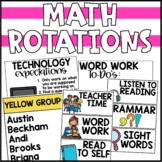 Guided Math Rotations Chart - Editable!