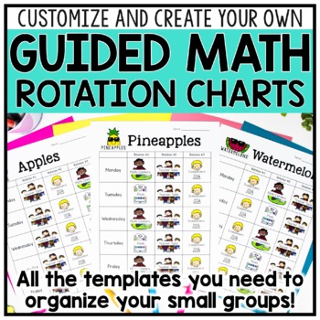 Preview of Guided Math Rotations: Charts, Schedules, & Organization