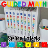 Guided Math Spine Labels K-5