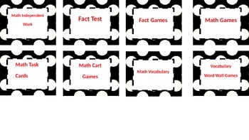 Preview of Guided Math Station Descriptions and Labels