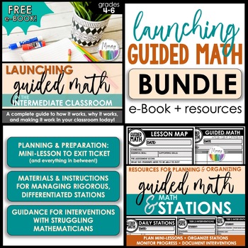 Preview of BUNDLE Guided Math + Stations | Organizing & Planning Resources