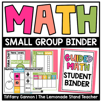 Preview of Math Small Groups Student Binder | Guided Math Student Binder