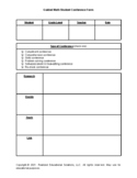 Guided Math Student Conference Form (Individual)