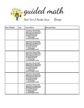 Guided Math Trackers- Grade 5 by Eat Fitness Teach | TpT