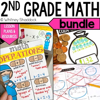 Preview of 2nd Grade Math Curriculum Resources and Lesson Plans BUNDLE