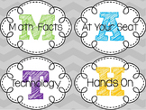 Guided Math or Math Station Labels-2 Styles!