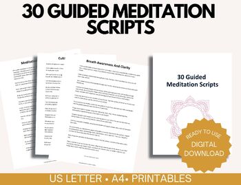 Preview of Guided Meditation Scripts for Therapists, Counselors, Well-Being