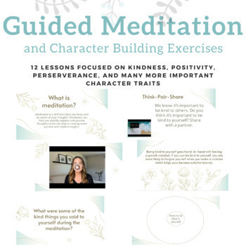Preview of Guided Meditations and SEL Exercises to help with Classroom Management