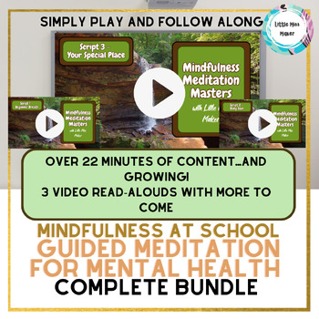 Preview of Guided Mindfulness Meditation Video BUNDLE Mental Health, Wellbeing, Calm