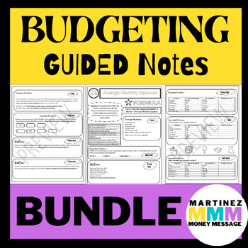 Preview of Guided Notes Bundle | Financial Math | Budgeting
