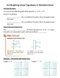 Guided Notes Graphing Linear Functions in Standard Form 3.