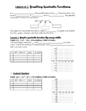 Guided Notes: Graphing Quadratic Functions (Using Algebra 