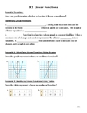 Guided Notes Linear Functions 3.2 Big Ideas Algebra 1