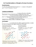 Guided Notes Linear Transformations Big Ideas Algebra 1